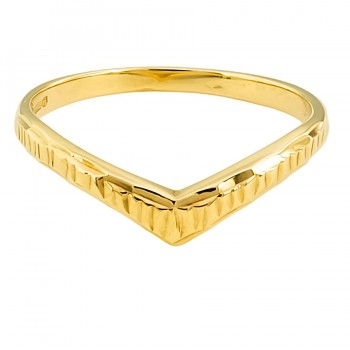 9ct gold 1.3g Wishbone Ring size K